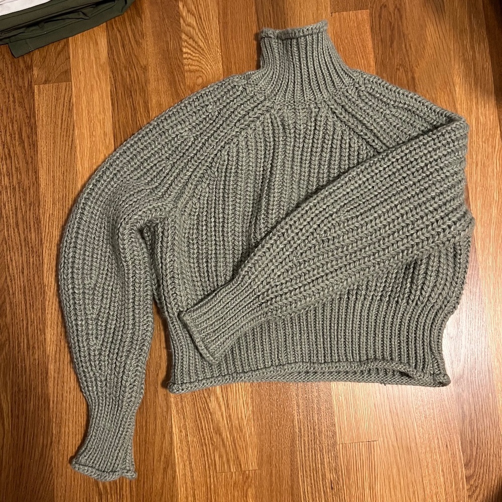 Green Turtleneck Sweater